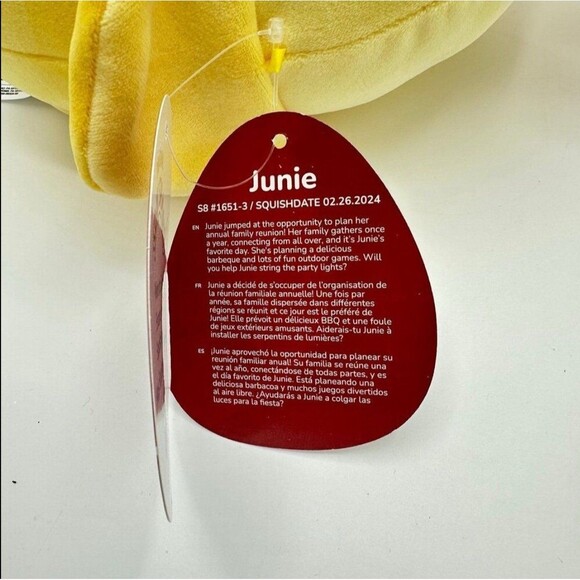 Squishmallow JUNIE the HEART HEADBAND BANANA •HTF SIZE 8”• - Picture 6 of 6